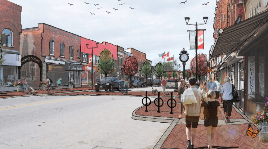 Stayner Main Street Revitalization Concept Drawing