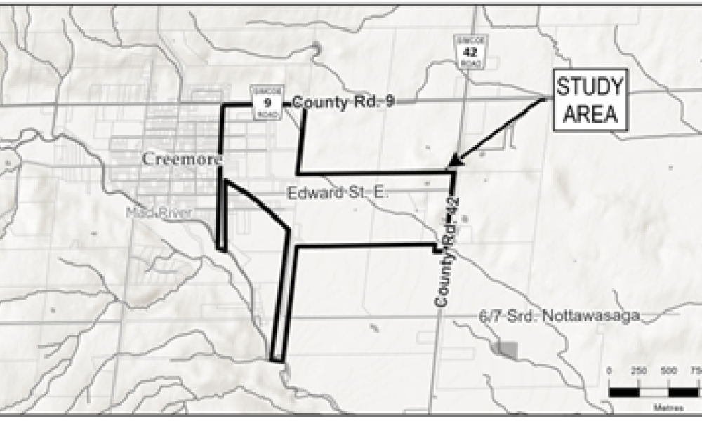 East Creemore Drainage Study Area Map