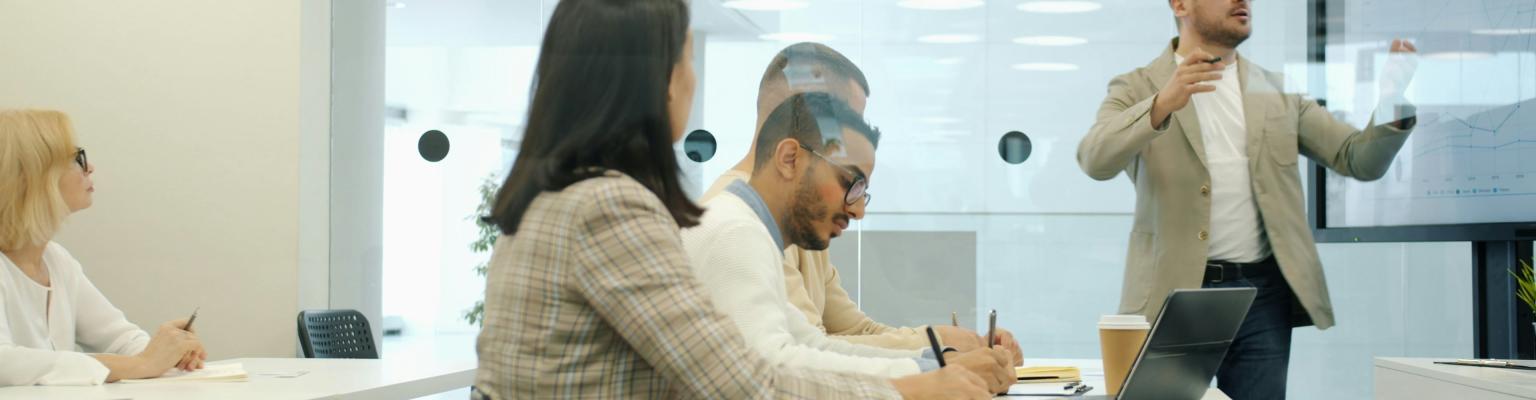 People attending a presentation